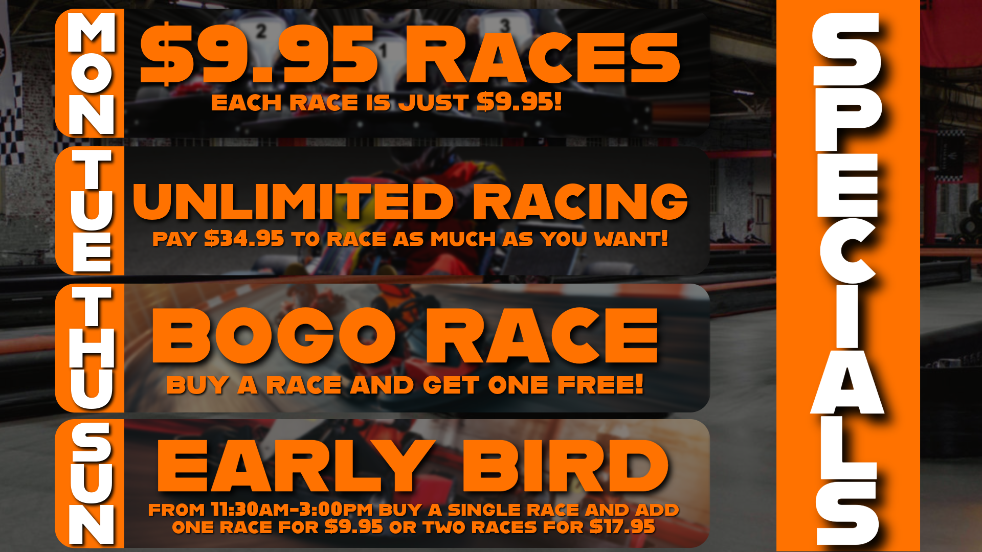 Slicks Specials
